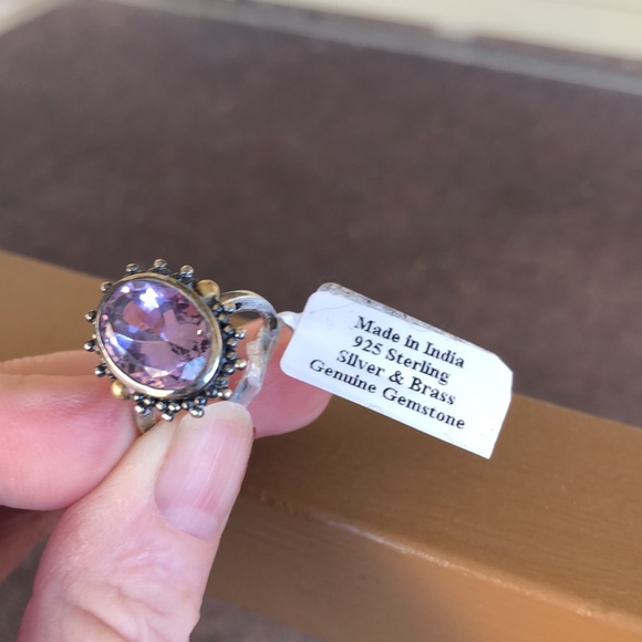 NWT Stunning Amethyst & 925 Sterling Silver Ring 💍 Size 8 - Picture 9 of 17